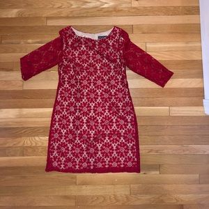Women’s Jessica Howard red lace dress